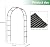 7.9 Ft H x 4.6 Ft W 2 Pack Metal Pergola Arbor,Assemble Freely 3 Sizes,for Various Climbing Plant Wedding Garden Arch