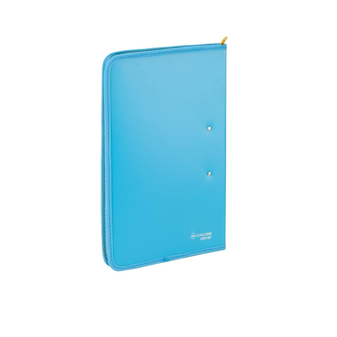 Worldone Zipper Display Book Folder for Documents, with Name Card, Made of 0.8mm Virgin PP Material with 20 Bound Plastic Binder Sleeves, Size FC (fullscap), Radiant Blue, Set of 1 4
