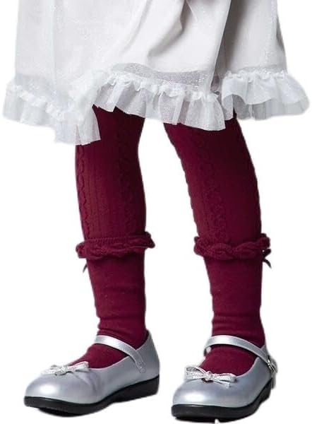 期間限定ニシキヘビ[ベベ] ケーブル編みレギンス+フリルクルーソックスセット(80~140cm) ジッパー 靴