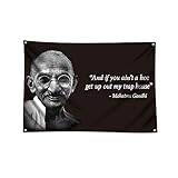 Chief Gandhi Flag (3x5ft) --If you ain't a hoe get out my trap house with Four Brass Grommets for...