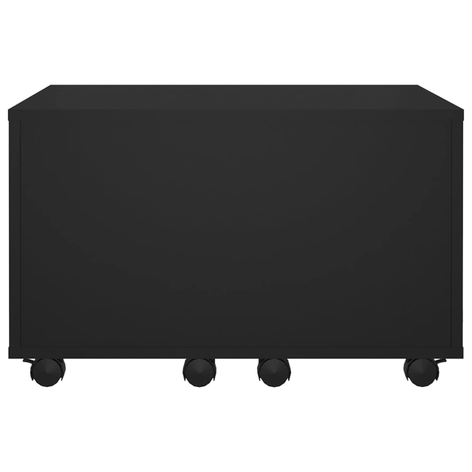 Homgoday Tavolino da caffè nero 60 x 60 x 38 cm, in legno ingegnerizzato, tavolino da tè per soggiorno, sala d'accoglienza degli ospiti, camera da letto e mobili da ufficio