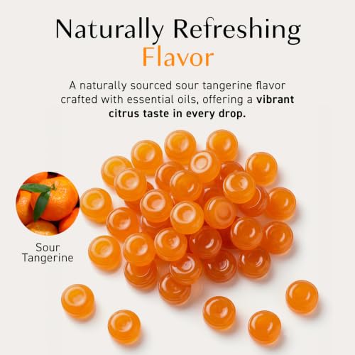 Image of Preggie Drops Pregnancy Nausea Lozenges with Essential Oils, Morning Queasiness Lozenges for Pregnant Women, Natural Sour Tangerine Drops Pack, 32 Count