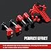 DACIRTY 9 PCS Engine Twin Camshaft Timing Tool, Bumped Non-slip Compact Construction Timing Locking Camshaft Sprocket Clips, Portable Repair Accessories, Suitable for Most Cars (Red)