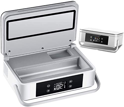 Mini Insulin-Kühlvorrichtung Tragbar Kühlkoffer LED-Anzeige Medizin Kühlschrank Drug Reefer 2-8 ° C Für Auto/Reisen/Zuhause -Weiße (Mit Griff)