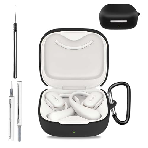 Case Cover for Huawei FreeArc, Silicone Protective Cover for Huawei FreeArc,Full-Body Shockproof Cover with Scratch Protection, with Keychain & Lanyard and Cleaner Kit，Black