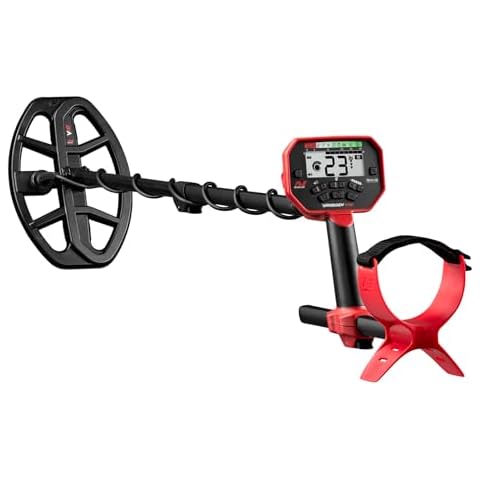 Minelab Vanquish 440 Multi-Frequency Pinpointing Metal Detector for Adults with V10 10"x7" Double-D Waterproof Coil (4 Detect Modes, Wired Headphones & Rain Cover Included) Cover