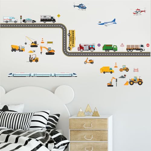Vinilos decorativos para pared y piso de transporte vial miniatura 3