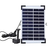 Juli-Geschenk Cosiki Wasserpumpen-Panel-Kit, 10V 5W Garten-Solar-Schwimmwasserbrunnenpumpe für Sonnenbrunnen, Fischteich, Teichbelüftung, Hydroponik, Gartendekoration, Aquakultu