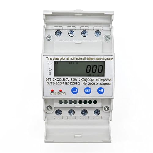 Compteur d'énergie électrique triphasé 4P avec affichage digital LCD - 4