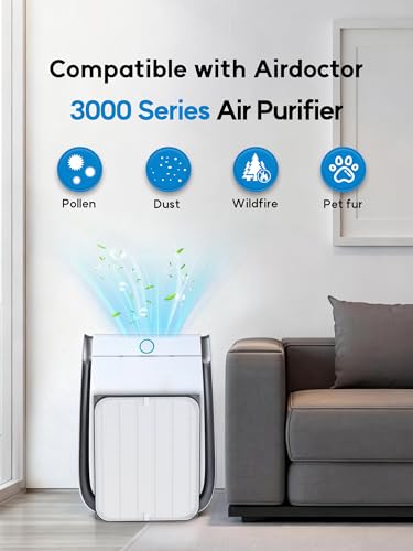 Image of 3000 Replacement Filters for Air Doctor 3000 & 3000M Air Purifiers | 5-Pack 3000 Filter Set Compatible with AirDoctor AD3000 & AD3000M, Comparable to Part # ADF3001 & ADF3010 (No Carbon Filters)