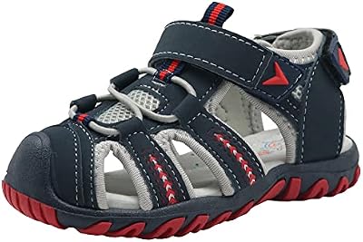 Apakowa Kids Toddler Boys Soft Sole Close Toe Sport Beach Water Sandals