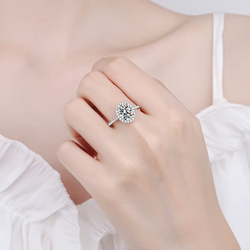 Moissanite bague 925 argent StarGems 2ct pour élégance quotidienne - 4
