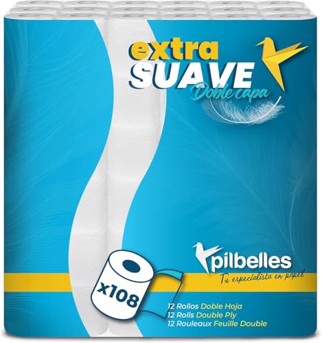 Papier Toilette Super Doux Double Épaisseur - 108 Rouleaux