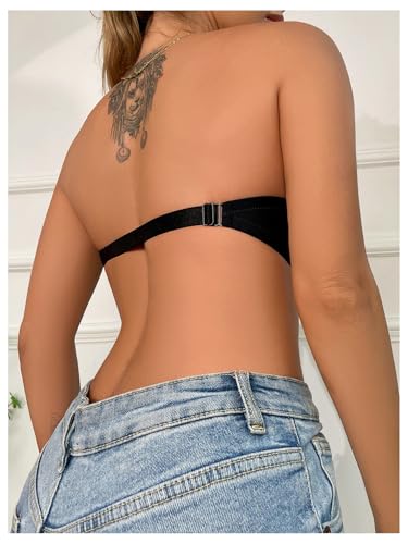 Image of RoseSeek Women's Strapless Underwire Push Up Front Closure Bra | Front Closure, Bandeau Bra, Tube Tops