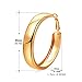 3 Pairs Fashion Hoop Earrings,40mm Stainless Steel Big Hoop Earrings in Gold Plated Rose Gold Plated Silver for Women Girls