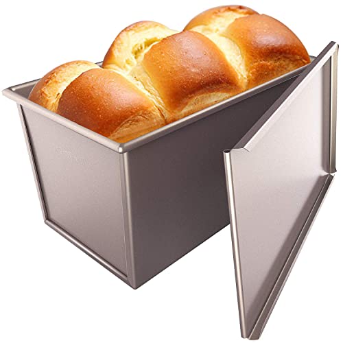 CHEFMADE Pullman Loaf Pan Lid, 1Lb Dough Capacity Non-Stick