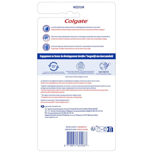 COLGATE - ZigZag Zahnbürste – Kreuzborsten – Reinigung der Zahnzwischenräume – entfernt Bakterien – sorgt für frischen Atem – Reinigung von Zunge und Wange – 6 Zahnbürsten – Bild 3