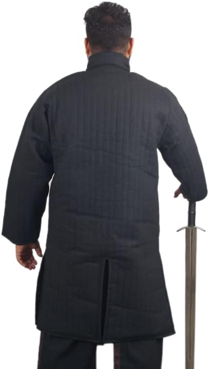 Miniatura 3 de THE MEDIEVALS Abrigo de Gambeson de longitud completa acolchada medieval gruesa Aketon Chaqueta Armadura