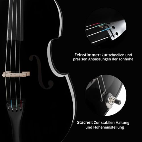 Classic Cantabile DBP-120BK 3/4 kontrabas, koc z blokowanego świerku