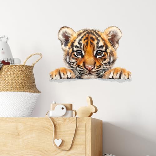Vinilo Decorativo Tigre Peekaboo para Pared miniatura 3