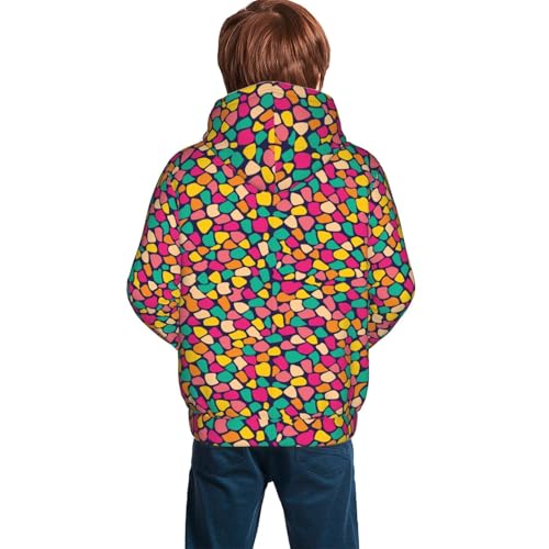 Mosaic Ornament Kid Hoodies Boys Sweatshirts Girls Pullover with Pocket4