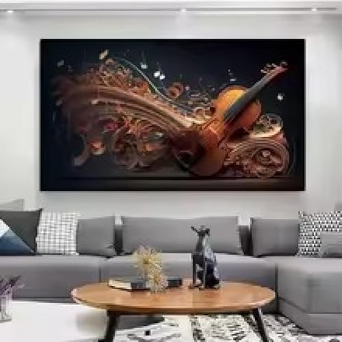 Peinture violon abstrait 90x180cm sublime le mur de votre salon design