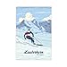 Produktbild UIYTYBGAG Lauberhorn Skipost, Leinwand-Poster, Schlafzimmer, Dekoration, Landschaftsdekoration, Geschenk, 40 x 60 cm