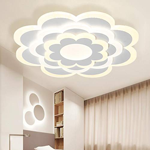 Lustre LED architectural en forme de pétale grand plafonnier blanc suspendu haut de gamme