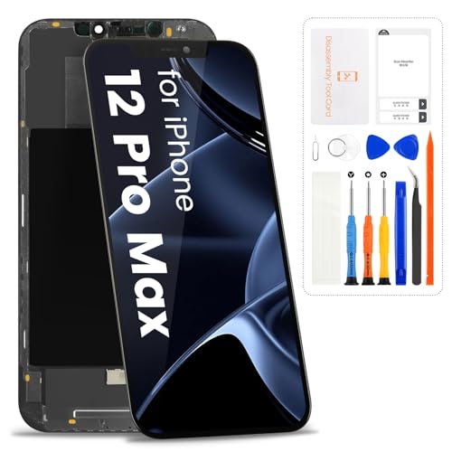 for iPhone 12 Pro Max Screen Replacement for iPhone 12Pro Max LCD Display Touch Digitizer Assembly Compatible with Models A2342 A2410 A2411 A2412