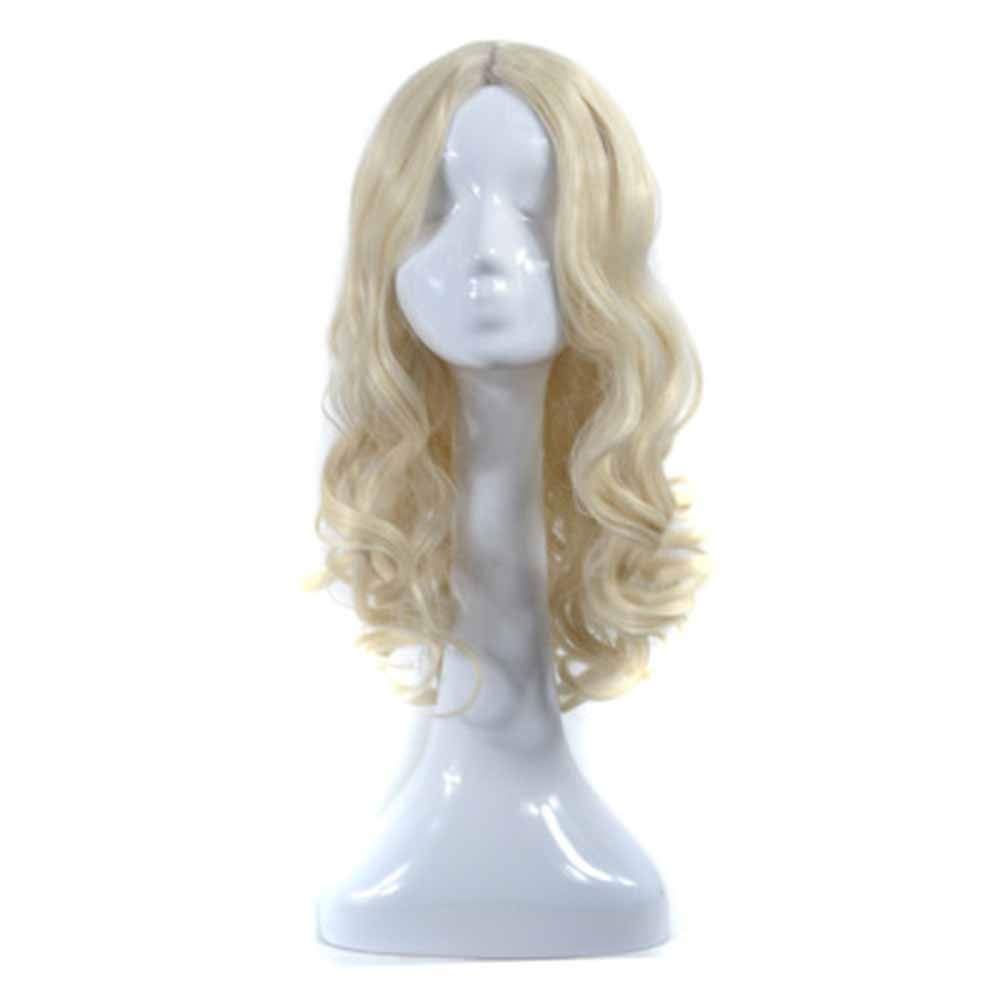 Perruque bandeau cheveux longs bouclés beige pour un look naturel au quotidien