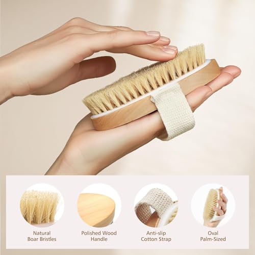 Brosse de massage en poils naturels de qualité pour une peau impeccable - 2