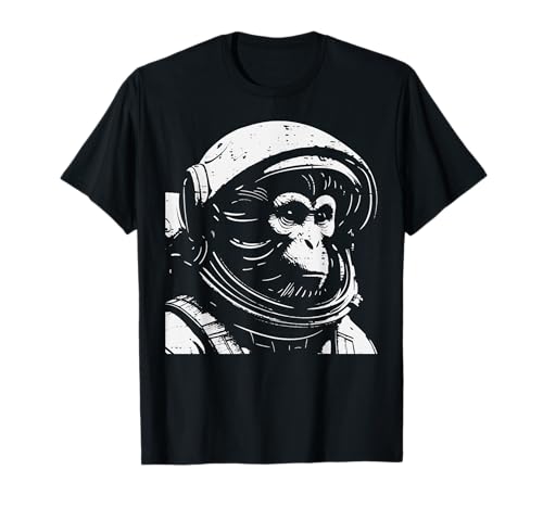 Monkey Astronaut Space Galaxy Ape Animal Men Women Boys Kids T-Shirt