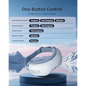 arboleaf Eye Massager with Heat, Heated Eye Massager for Migraines with Compression and Music, Wireless Eye Mask Massager with Heat, 5 Modes Portable Massaging Eye mask for Relieve Eye Strain arboleaf Eye Massager with Heat Heated Eye Massager for Migraines with Compression and Music Wireless Eye Mask Massager with Heat 5 Modes Portable Massaging Eye mask for Relieve Eye Strain
