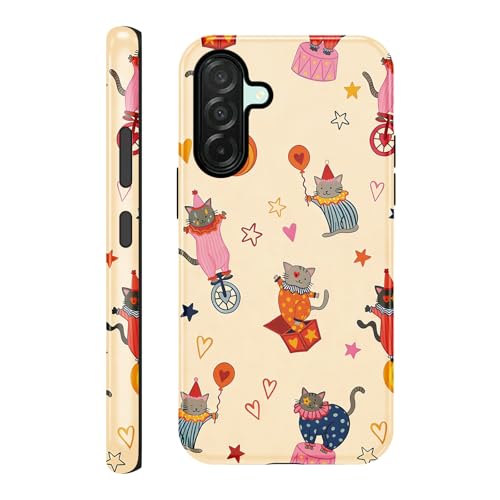RUMDEY ���킢�����킢���L�n�[�g�X�}�z�P�[�X Samsung Galaxy A26 5G 6.64�C���`�p�A���I���u�X�^�[�R���[�W���f�U�C���d�b�J�o�[�n�C�u���b�h2�C��1�t���{�f�B���ȑϏՌ��ی�P�[�X ���� ���̎q�p