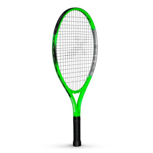 Image of Vector X VXT-1100 23 inch Aluminium Lawn Tennis Racquet for Adults & Kids, Lightweight, Durable & Beginner Tennis Racket Gear for Children, for Outdoor Game Play, Practice & Training (Green)+ Full Cover