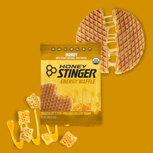 Image of Honey Stinger Organic Honey Waffle, Energy Stroopwafel for Exercise, Endurance and Performance, Sports Nutrition for Home & Gym, Pre & During Workout, 25.44 Ounces (Pack of 24)