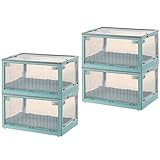 AirZen 【5面開閉 収納ボックス 折りたたみ】全方向から取り出せる 収納ケース 蓋付き 積み重ね キャスター付き おしゃれ 組立簡単 多機能 折り畳み コンテナ ボックス 衣類 布団 小物 おもちゃ 押し入れ 強い耐荷重 大容量 防塵 防カビ 防湿 無臭 車/事務用