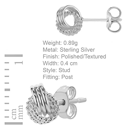 Tuscany Silver Orecchini a Perno da Donna in