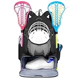 YOREPEK Lacrosse Bag Large Capacity, Lacrosse Backpack Holds All Lacrosse or Field Hockey Equipment, Two Stick Holders and Separate Cleats Compartment