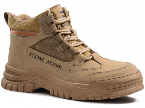 GUSAYEX Steel Toe Work Boots for Men