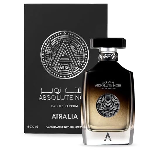 Atralia Absolute Noir Eau de Parfum para hombre, 100 ml, fragancias lujosas y duraderas con notas superiores de bergamota, limón, pomelo, pimienta rosa, la mejor alternativa para Absolu Aventus