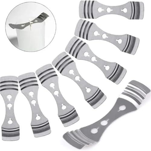 Portamechas para vela de acero inoxidable plateado x15 miniatura 4