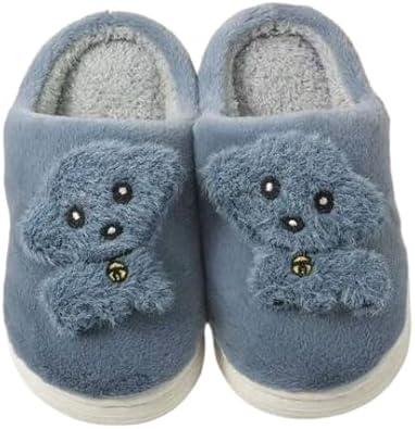 Pantufa Infantil de Pelúcia Feminina Menina Chinelo Confortável Inverno Cachorrinho Antiderrapante