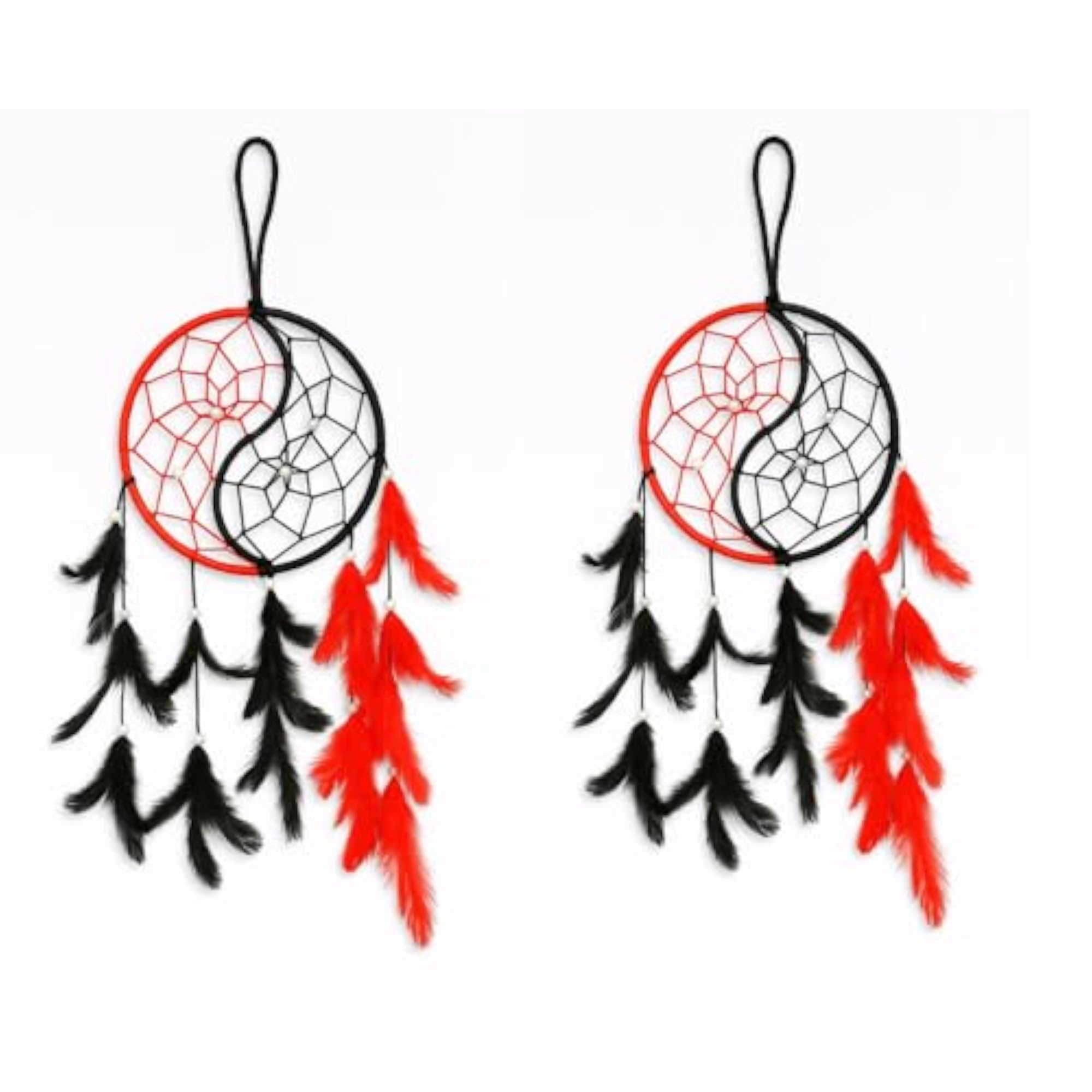 Multicolor Handmade Dream Catcher Wall Hanging with Feathers