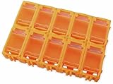 Maße außen: 45x29,5x22 mm SMD-Container, 45x29,5x22 mm, 10 Stk., orange