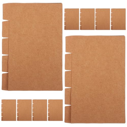 Separadores de papel marrón con pestañas para organización rápida en casa y estudio
