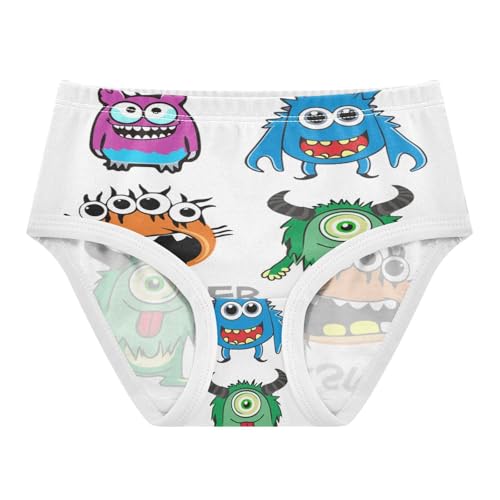 Girls' Underpants Kids Cotton Underwear Panties Briefs For Girl Age 2-8 Years Alien Specter Cartoon Pattern