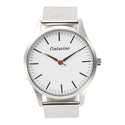 Cinturino Montre Homme Minimaliste à Quartz Analogique avec Bracelet en Maille Milanaise en Acier Inoxydable 101