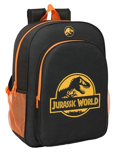 JURASSIC WORLD - Mochila Escolar Niño, Mochila Niño, Mochila Infantil, Adaptable a Carro, Ideal para Niños en Edad Escolar, Cómoda y Versátil, Calidad y Resistencia, 33x14x42 cm