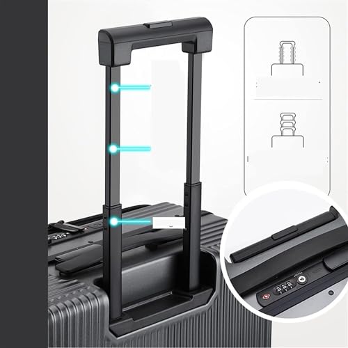 Luggage Travel Gear Suitcases With Wheels Front Opening Carry On Luggage Security Combination Lock Boarding(C)4